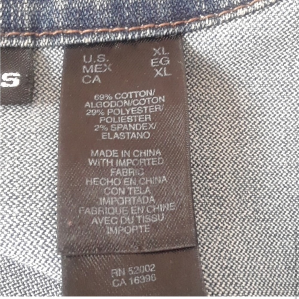 Vintage DKNY Denim Military Jacket with Bronze Buttons - Picture 6 of 10